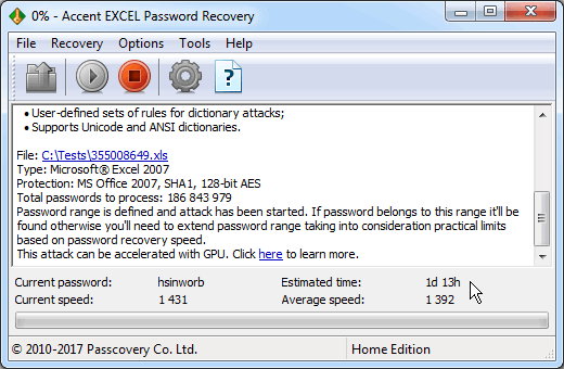 Accent WORD Password Recovery 2.30