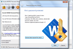 Accent WORD Password Recovery for Word 95-2013 (doc/docx files) - Passcovery