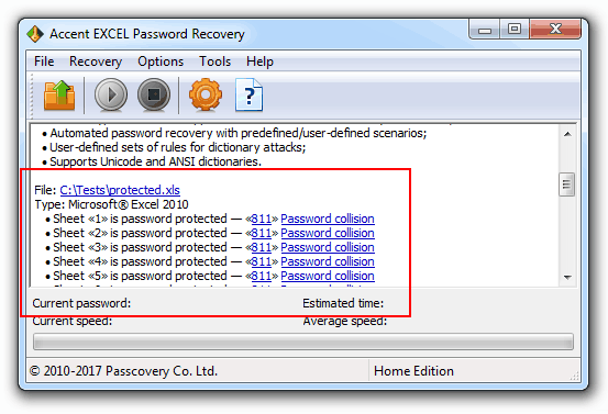 Excel Password Remover In Action Accentepr