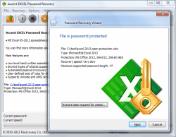 Accent EXCEL Password Recovery Screenshot