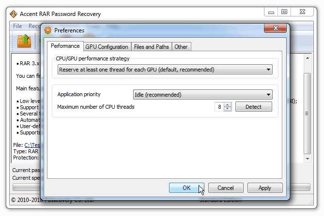 accent zip password recovery